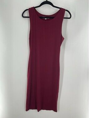 Velvet Torch Los Angeles Women’s Tank Top Dress Burgundy Knee Length 007